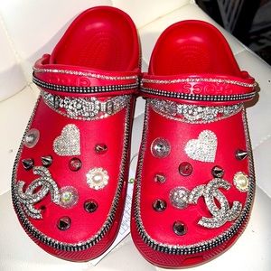 CROCS red hot cool out of the univ bling